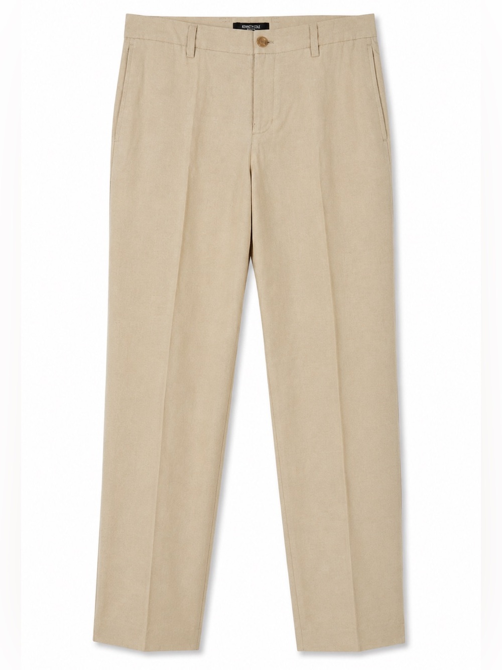 Kenneth Cole Reaction Linen Cotton Chino Pants Men's Size 33x32 Beige